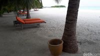 Tempat sampah di pinggir pantai Club Med Kani Maldives (Afif/detikTravel)