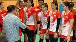 JK Tinjau Pelatnas Voli