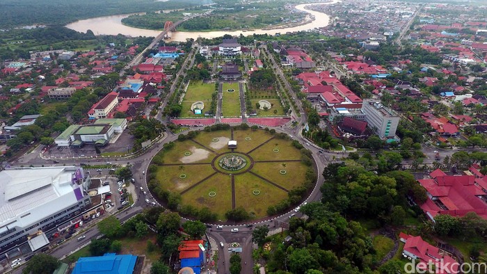 Cantiknya Kota Palangka Raya Dari Udara