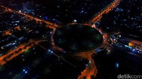 Suasana Bundaran Besar Palangka Raya saat malam hari. (Dok. 20detik).