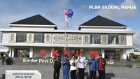 Kementerian PUPR telah menyelesaikan Pembangunan 7 Pos Lintas Batas Negara (PLBN) di Kalimantan, Papua dan Nusa Tenggara Timur. Ketujuh PLBN yang sudah selesai yakni PLBN Entikong, Badau, Aruk (di Kalimantan Barat), Motaain, Matamasin, Wini (di NTT) dan terakhir Skouw (Papua). Dok. Kementerian PUPR.
