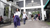 Marcella Zalianty saat ditemui di Direktorat Reserse Narkoba, Polda Metro Jaya, Rabu (19/7/2017).