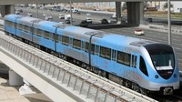 Dubai Metro. Dubai Metro yang sudah sangat dikenal di seluruh dunia untuk fitur driverless (tanpa masinis) dan desain stasiun yang sangat unik. (Istimewa).