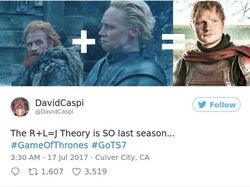 Nongol di Game of Thrones 7, Ed Sheeran Jadi Lelucon Meme