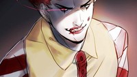 Ronald McDonalds tampak lebih muda dan tampan dengan pipi tirus. Tetapi saat di make-up, ia jadi mirip badut seperti Ronald yang kita kenal.
