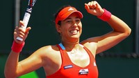 Garbine Muguruza memulai debut di WTA dari Miami Open 2012. Dia mendaptakan wild card untuk tampil dalam ajang tersebut. Waktu itu dia masih berusia 19 tahun. (Al Bello/Getty Images)