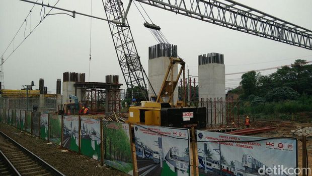 Penampakan Terkini Stasiun Kereta Bandara di Manggarai