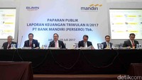 PT Bank Mandiri Tbk (BMRI) mencatatkan laba bersih setelah pajak sebesar Rp 9,5 triliun di akhir kuartal II-2017, atau naik 33,7% dari periode yang sama tahun sebelumnya yang tercatat sebesar Rp 7,1 triliun.