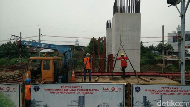 Penampakan Terkini Stasiun Kereta Bandara di Manggarai