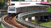 Singapore Mass Rapid Transit. Lebih dari 600 juta orang naik Singapore Mass Rapid Transit tiap tahunnya. (Istimewa).
