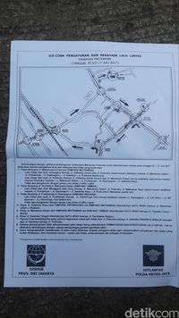 Rekayasa Lalin Diberlakukan, Matraman ke Senen Via Proklamasi