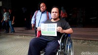Sejumlah aktivis disabilitas mendatangi Kampus Gunadarma, Depok, Jawa Barat, Kamis (20/7/2017).