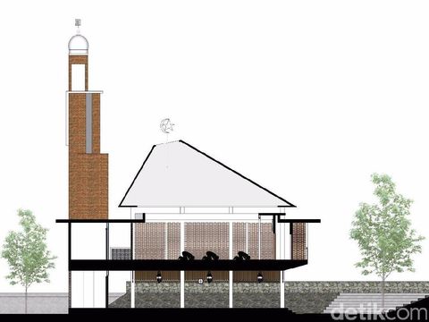 Konsep masjid yang akan dibangun di RPTRA Kalijodo (Foto: Dok. Istimewa)