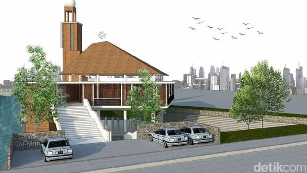 Konsep masjid yang akan dibangun di RPTRA Kalijodo