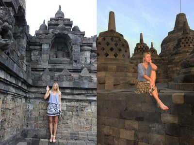 Maria Sharapova Senang Liburan ke Borobudur dan Pulau Moyo