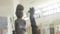 Patung ini kerap digunakan saat upacara Tiwah, atau upacara kematian suku Dayak yang berada di Kalimantan Tengah. Upacara terssebut bertujuan untuk mengantarkan arwah ke negeri para arwah. (Foto: Noval/detikcom)