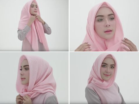 10 Kreasi Tutorial Hijab Segitiga untuk Sehari hari