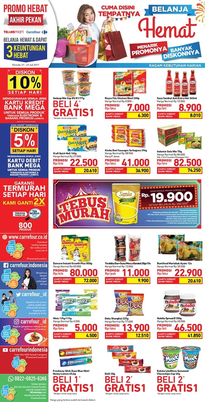 Transmart Carrefour Tawarkan Promo Serba Gratis di Akhir Pekan