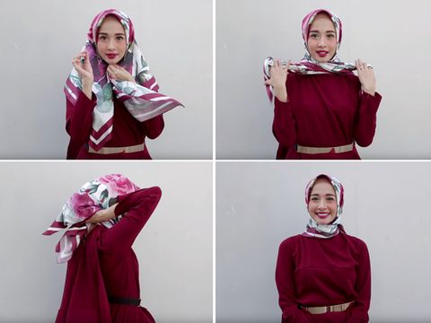 10 Kreasi Tutorial Hijab Segitiga Untuk Sehari Hari