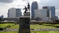 Tugu Tani jadi pembuka kerja sama dengan pematung luar negeri. Patung tersebut merupakan karya Matvey Manizer dan Ossip Manizer. Ari Saputra/detikFoto