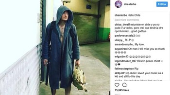 Disayangkan, Chester mengakhiri hidupnya dengan bunuh diri. Foto: Chester Bennington