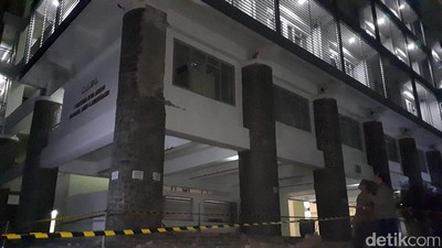 Foto: Begini Penampakan Pilar Gedung ITB yang Roboh
