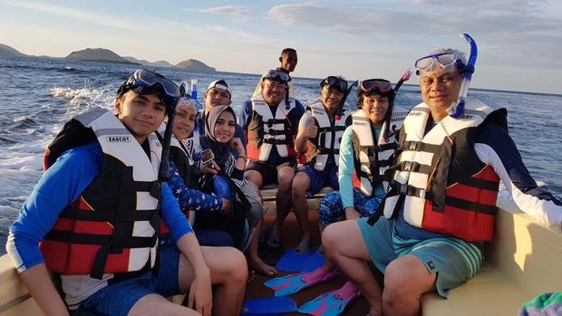 Sri Mulyani saat snorkeling (Istimewa)