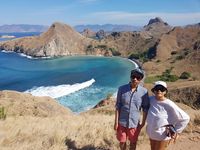 Menteri Keuangan Sri Mulyani saat di Pulau Padar (Istimewa)