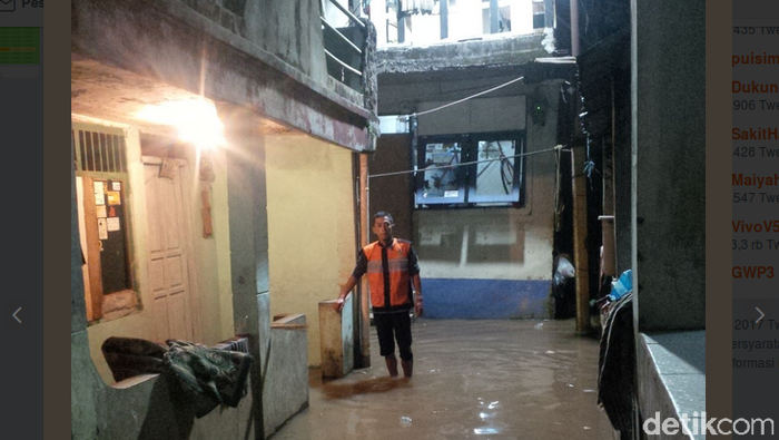 Kali Pesanggrahan Jakarta Siaga 4, Kebayoran Lama Banjir