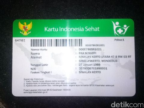 Kartu KIS yang ditemukan di sungai milik warga Surabaya/