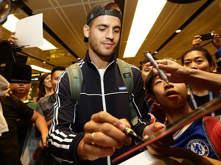 Tiba di Singapura, Morata: Halo, Chelsea!