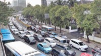 Kemacetan menjelang Simpang Kuningan (Foto: Parastiti Kharisma Putri/detikcom)