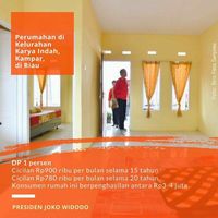 Lewat Facebook, Jokowi Pamer Rumah DP 1% di Riau