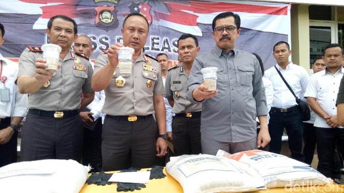 Polisi Amankan 39 Ton Beras Bulog Oplosan di Lahat Sumsel