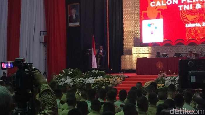 Jokowi Hadiri Pembekalan Capaja TNI-Polri di Mabes TNI Cilangkap