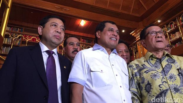 Ketum Golkar Setya Novanto, Nurdin Halid dan Akbar Tandjung