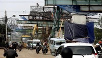 Proyek Tol Becakayu (Bekasi-Cawang-Kampung Melayu) juga membuat kemacetan parah di kawasan Kalimalang. Rengga Sancaya/detikFoto.