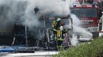 Truk Terbakar dan Akibatkan Kemacetan