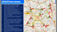 Pengalihan arus lalin di sekitar Istana Negara