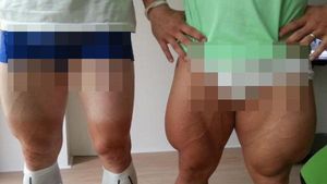 Foto-foto Penampakan Kaki Berurat Akibat Olahraga Berat