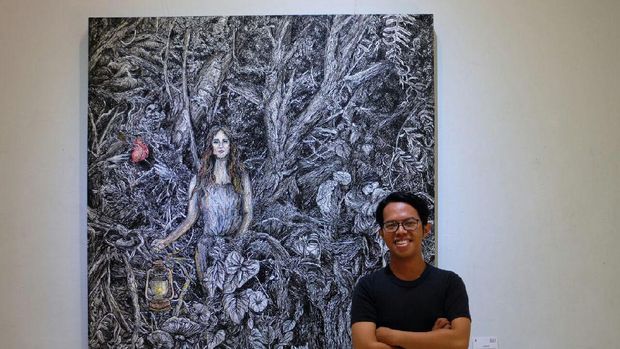 Seniman pendatang baru Galih Reza Suseno tengah mengadakan pameran tunggal berjudul 'Imago Dei' di Bentara Budada Yogyakarta. 