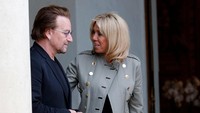 Tujuan kedatangan Bono untuk bekerjasama dengan Macron dan Brigitte dalam sebuah proyek.