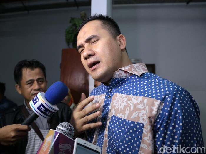 Saipul Jamil saat ditemui di Pengadilan Tipikor.