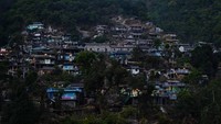 Inilah Mawsynram, sebuah desa di kawasan East Khasi Hills, Meghalaya. Lokasinya di bagian barat India yang tak jauh dari perbatasan dengan Bangladesh. (AFP/Biju Boro)