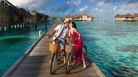 Sammy Simorangkir dan Viviane tengah menjalani bulan madu di Maldives. (Foto: Sammy Simorangkir dan Viviane (Instagram Sammy)
