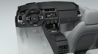 Selanjutnya meski memiliki beberapa interior yang mirip dengan F-Pace mulai dari grab handle, pistol grip, dan kemudinya, E-Pace menghadirkan detail dan kontras warna yang menggiurkan. Foto: Pool (Motor1)