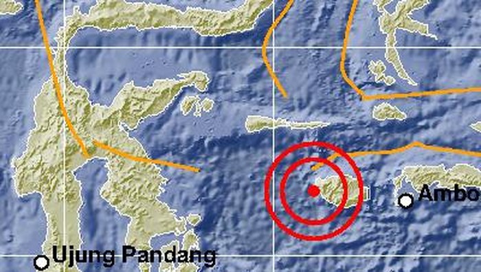 Gempa berkekuatan 5,8 Skala Richter (SR) terjadi di wilayah Barat Daya Pulau Buru, Maluku. Gempa dilaporkan tidak berpotensi Tsunami.