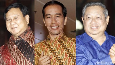 Foto: Antara Jokowi, SBY, dan Prabowo