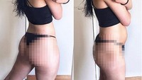 Ia ingin mengingatkan 119 ribu followers-nya bahwa tak selamanya body goals alias tubuh idaman yang dilihat di instagram, adalah asli sesuai kenyataan. (Foto: instagram @saggysara) 