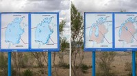 Meski namanya Laut Aral, ternyata ini adalah sebuah danau yang sangat luas, mencapai 68 Km persegi. Namun jika dilihat dalam peta, lambat laun danau ini mulai mengering. Laut Aral sekarang tinggal tersisa 10 persennya saja (Pascal Mannaerts/BBC Travel)